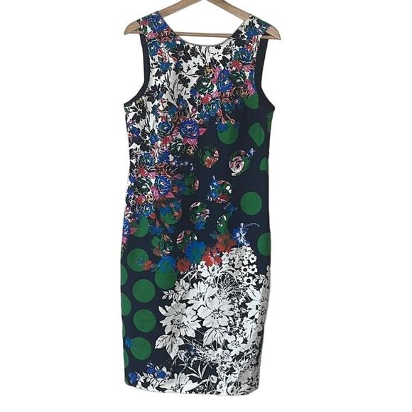 MAEVE BY ANTHROPOLOGIE VANDA PENCIL DRESS FLORAL DOT PRINT‎ SIZE 12 - Picture 1 of 10